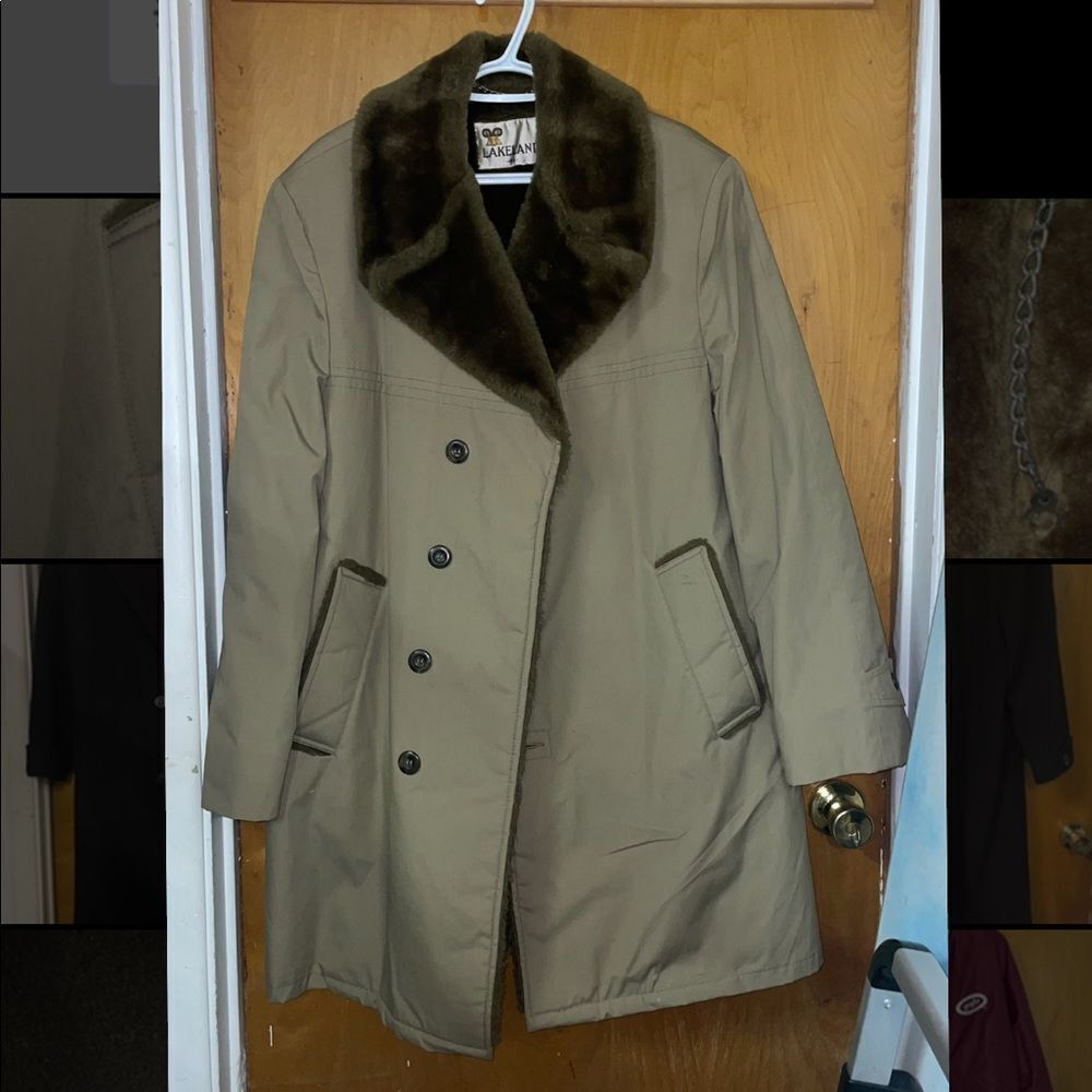 LAKELAND coat vintage Fargo trench coat fur jacket